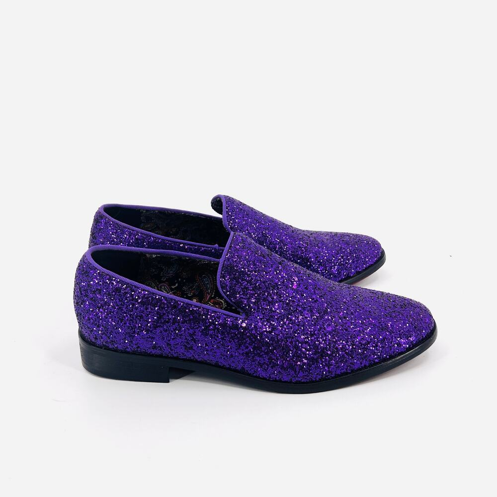 ENZO PURPLE GLITTER SHOES - Picture 2 of 9